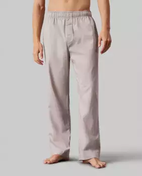 Пижамные брюки из хлопкового поплина Calvin Klein, серый