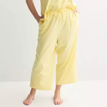 Пижамные брюки из льняной ткани больших размеров Sonoma Goods For Life, цвет pale banana