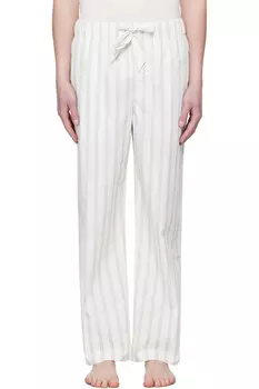 Пижамные брюки из поплина Tekla, цвет needle stripes