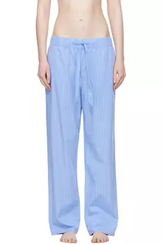 Пижамные брюки из поплина Tekla, цвет pin stripes