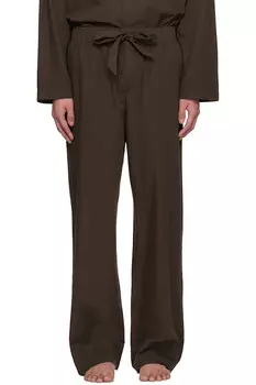 Пижамные брюки из поплина Tekla, коричневый
