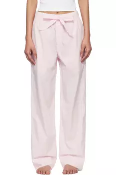 Пижамные брюки из поплина Tekla, розовый