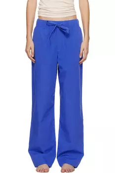 Пижамные брюки из поплина Tekla, синий