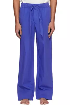 Пижамные брюки из поплина Tekla, синий
