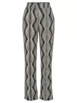 Пижамные брюки LASCANA, цвет schwarz-wei bedruckt