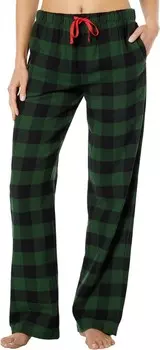 Пижамные брюки Little Blue House by Hatley Forest Green Plaid Flannel Pajama Pants, черный