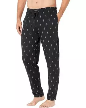Пижамные брюки Polo Ralph Lauren Knit Jersey Covered Waistband PJ Pants, цвет Polo Black/Active Grey All Over Pony Print