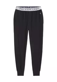 Пижамные брюки, пояс с логотипом, однотонные, мужские POLO RALPH LAUREN, цвет Polo Black