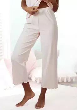 Пижамные брюки S.Oliver с загнутым низом, розовый