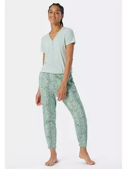 Пижамные брюки Schiesser, зеленый