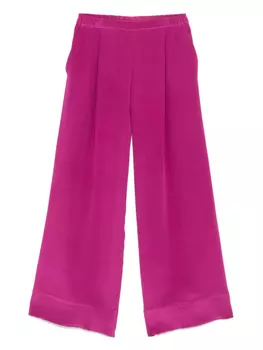 Пижамные брюки широкого кроя из атласа Carine Gilson, фиолетовый