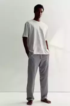 Пижамные брюки стандартного кроя H&M, серый