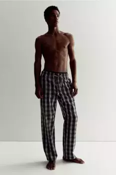 Пижамные брюки свободного кроя H&M, бежевый