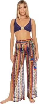 Пижамные брюки Trina Turk Iseree Crochet Split Leg Pants, разноцветный