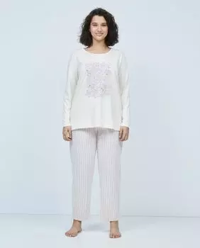 Пижамные брюки в полоску сверху Couchel