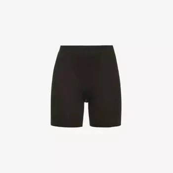 Пижамные плавки Boyfriend из эластичного джерси с высокой посадкой Skims, оникс