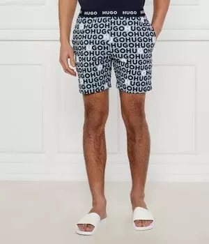 Пижамные шорты черепаховые Regular fit Hugo Bodywear, синий