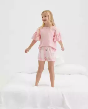 Пижамные шорты для девочек Cotton Juice, цвет Rosa