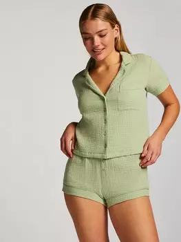Пижамные шорты Hunkemller Seersucker, светло-зеленый