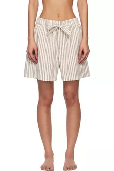 Пижамные шорты из поплина Tekla, цвет hopper stripes