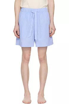 Пижамные шорты из поплина Tekla, цвет pin stripes