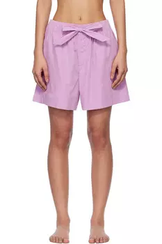 Пижамные шорты из поплина Tekla, мультиколор