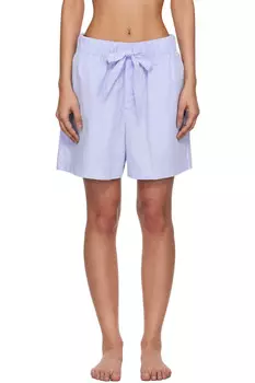Пижамные шорты из поплина Tekla, синий