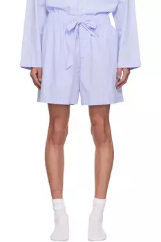 Пижамные шорты из поплина Tekla, синий