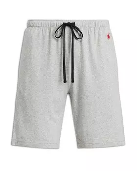 Пижамные шорты классического кроя из смеси хлопка Polo Ralph Lauren Supreme Comfort, серый