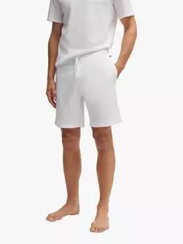 Пижамные шорты с вафельной структурой HUGO BOSS, белый