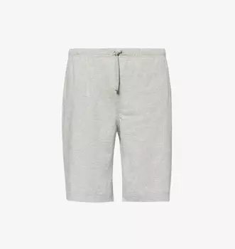 Пижамные шорты свободного кроя из хлопкового трикотажа с вышитым логотипом Polo Ralph Lauren, цвет andover heather