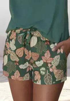 Пижамные шорты Vivance Dreams, зеленый
