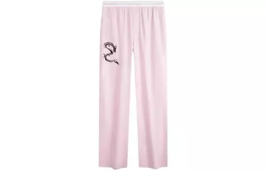 Пижамные штаны CALVIN KLEIN женский, велюровые, розовые