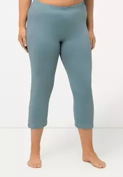 Пижамные штаны GROSSE GRSSEN CAPRI KLASSISCHE 7/8 IN UNI ENGANLIEGENDE Ulla Popken, сине-серый
