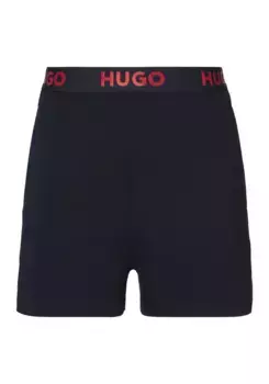 Пижамные штаны HUGO Underwear "SPORTY LOGO_SHORTS", с эластичным поясом, черный