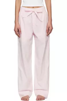 Пижамные штаны из розового поплина Tekla