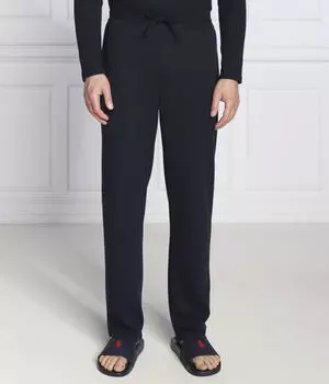 Пижамные штаны из вафельной ткани Regular fit Boss, синий