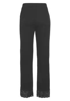 Пижамные штаны LASCANA, черный