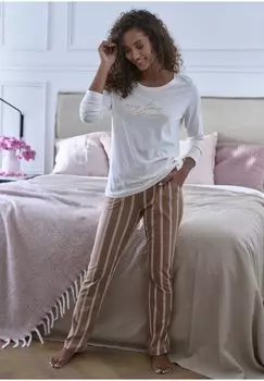 Пижамные штаны LASCANA, коричневый