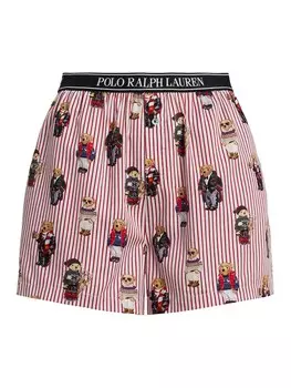 Пижамные штаны Polo Ralph Lauren Iconic Bear, цвет Red/White