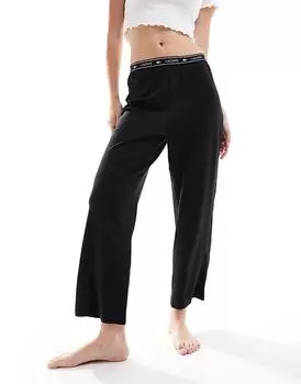 Пижамные штаны с логотипом черного цвета Lacoste