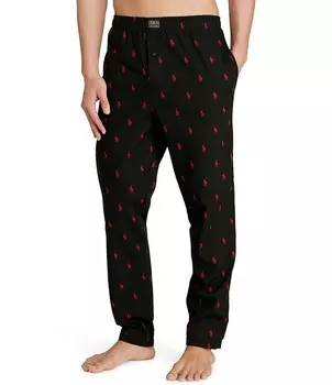 Пижамные штаны с пони Polo Ralph Lauren Big & Tall, черный