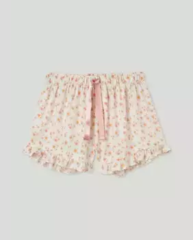 Пижамные штаны с принтом для девочки Cotton Juice, белый