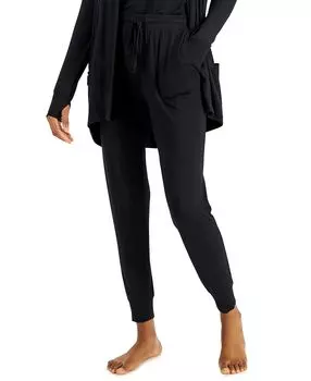 Пижамные штаны super soft solid jogger, созданные для macy's Alfani, черный