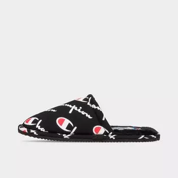 Пижамные тапочки Champion Allover Script для больших детей, черный