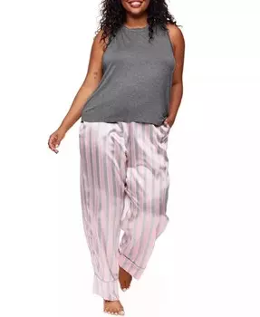 Пижамный комплект Alania больших размеров на майке и штанах Пижамный комплект Adore Me, розовый