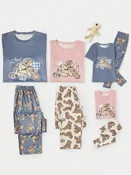 Пижамный комплект, бирюзовый / синий