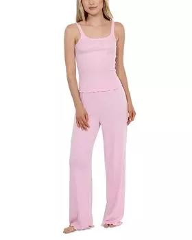 Пижамный комплект Blissful Pointelle Tank Honeydew, розовый