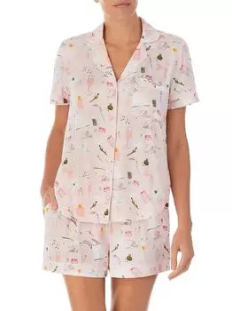 Пижамный комплект-боксер из 2 предметов с принтом kate spade new york, розовый