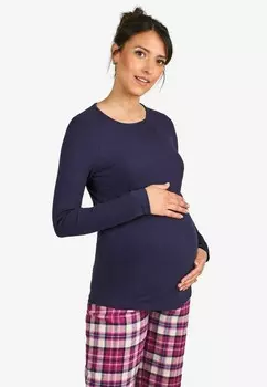 Пижамный комплект CHECK MATERNITY AND NURSING SET REGULAR FIT JoJo Maman Bb, синий